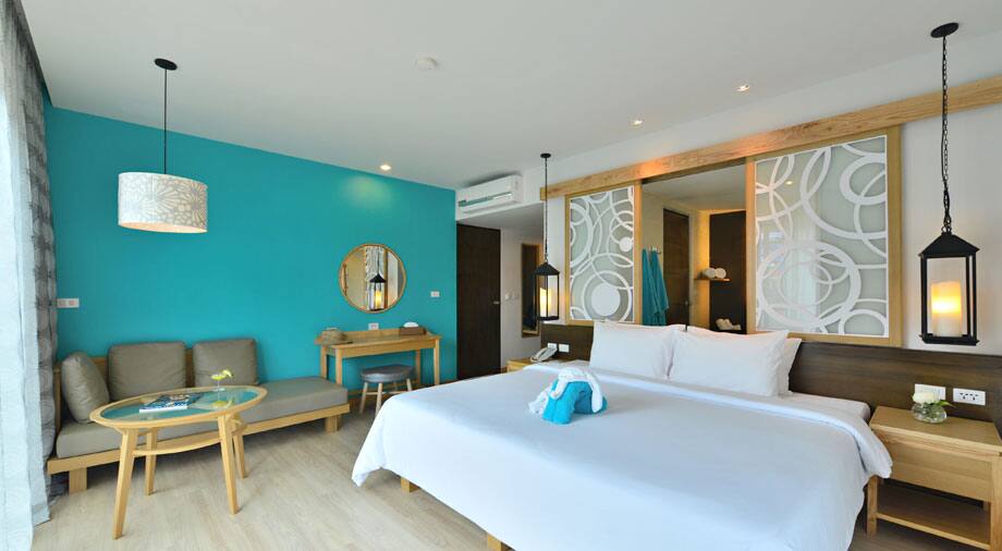 <p>Toisen kerroksen kahden hengen Upper Pool Access -huone</p>