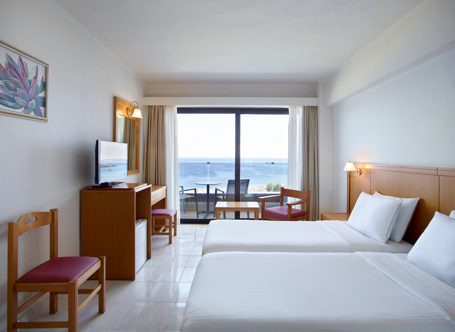 <p>Kahden hengen huone, merinäköala</p>