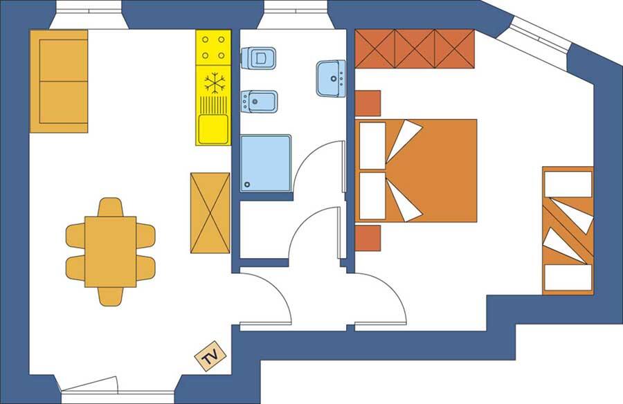 <p>Glicine-kaksio</p>