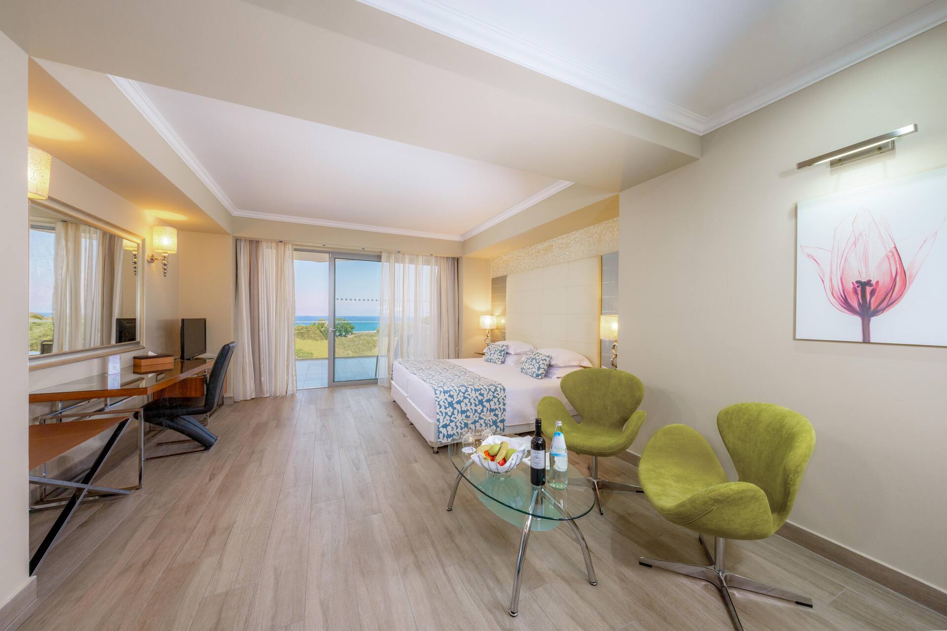 <p>Deluxe-huone, osittainen merinäköala</p>