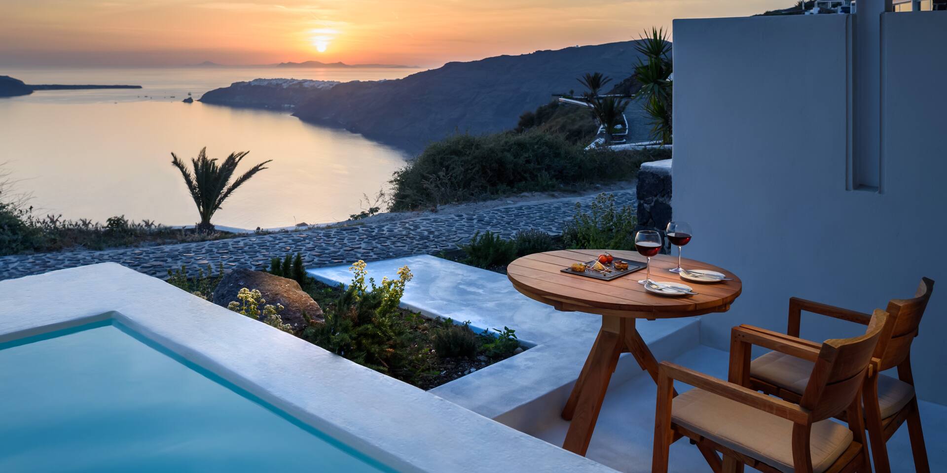 <p>Caldera View -huone, terassilla poreallas</p>